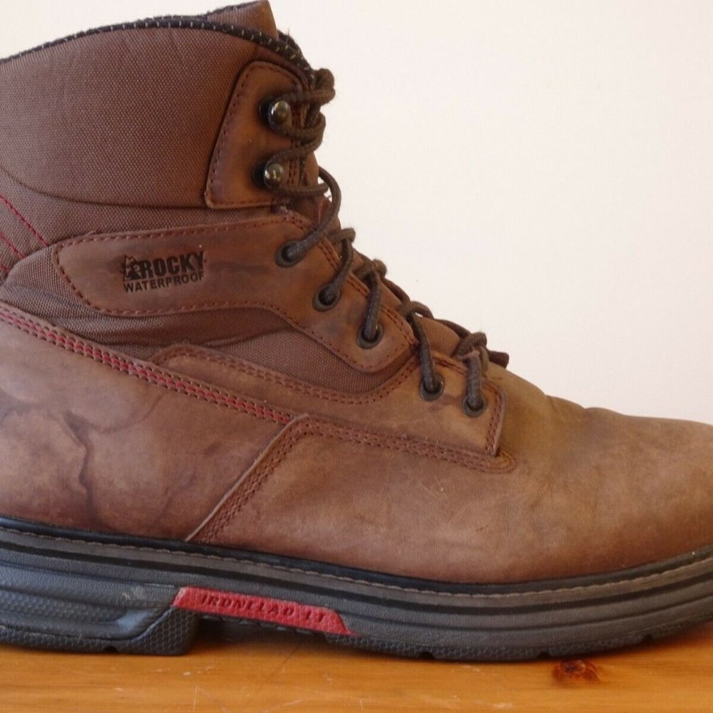 Rocky Boot Ironclad LT Mens Size 12W Wide Waterproof RKK0177 Leather Work Boots